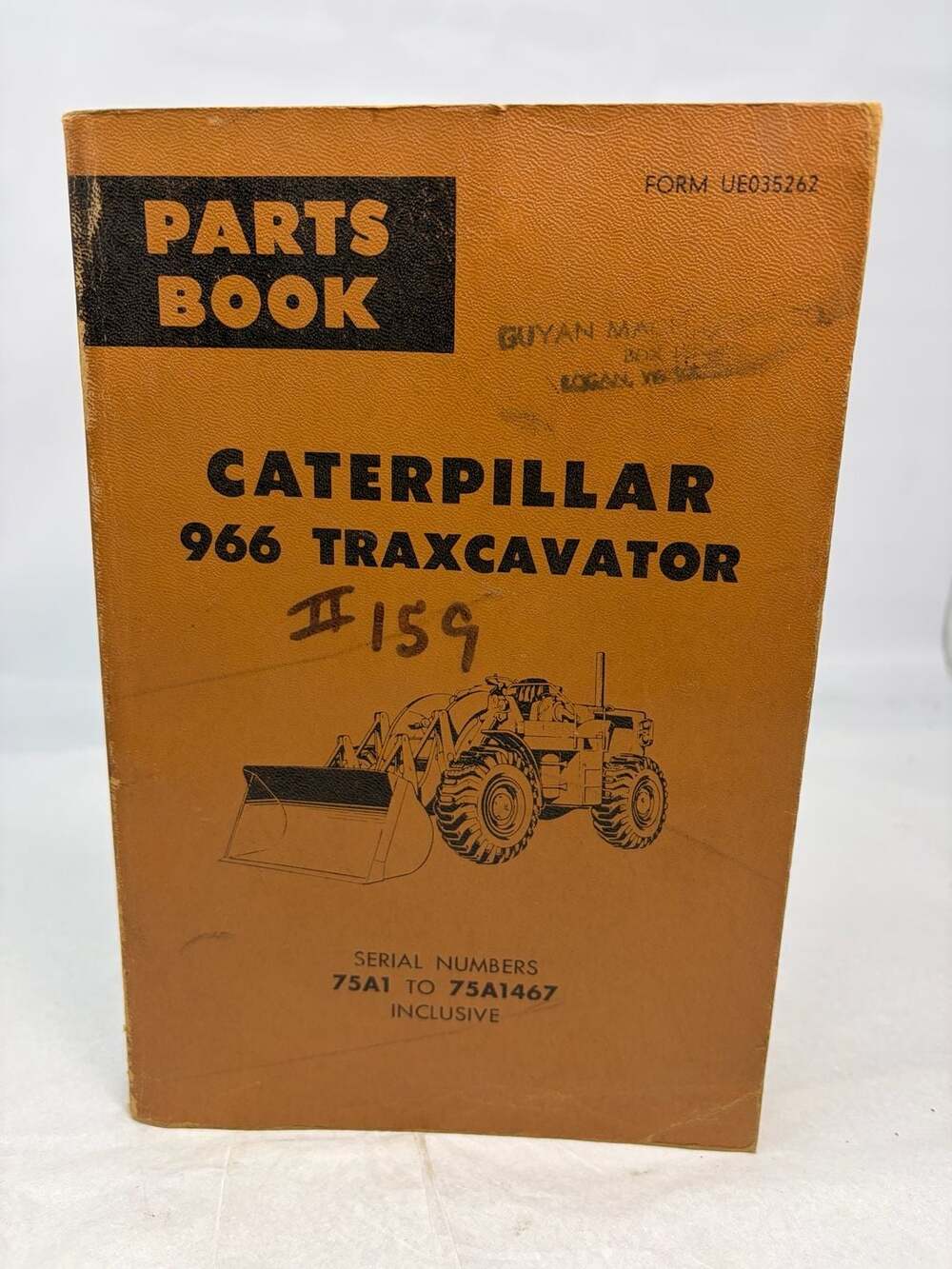 Caterpillar 966 Traxcavator Parts Book Manual S/N 75A1 to 75A1467 Form UE035262